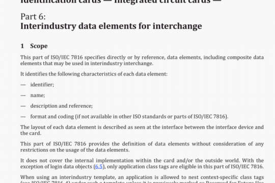 ISO IEC 7816-6:2016 pdf free